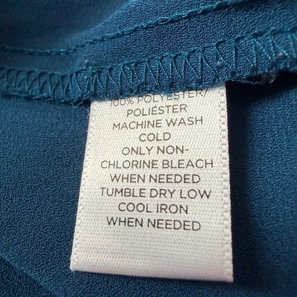 LOFT Teal Blue Women's Blouse - Picture 7 of 8